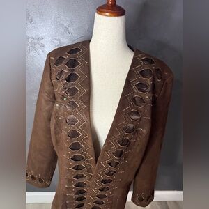 Brown Cutout Jacket - Women's